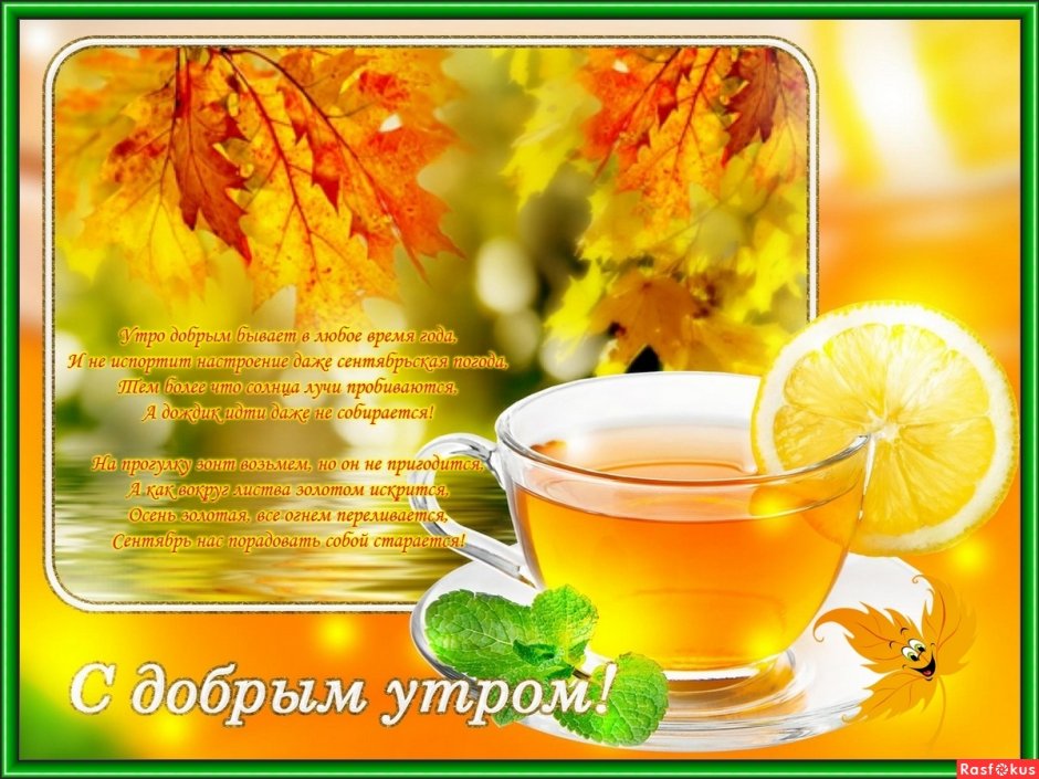 Сдобрым осеннним утрос.
