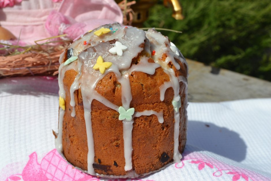 Кулич яйца цветы