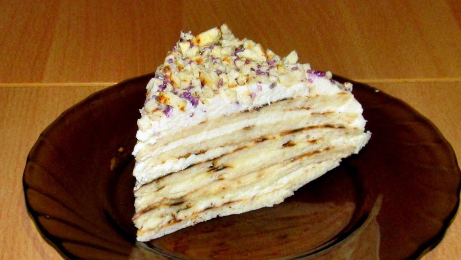 Торт на сковороде с заварным кремом