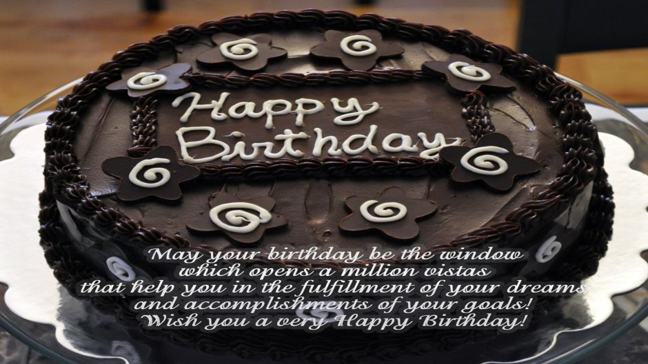 Happy Birthday шоколадом на торт