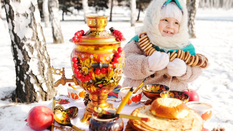 Масленица блины самовар