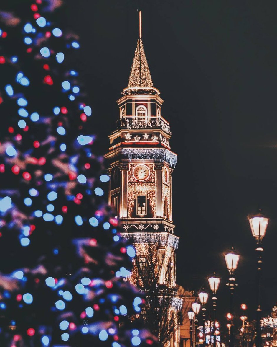 Думская башня Новогодняя Санкт Петербург