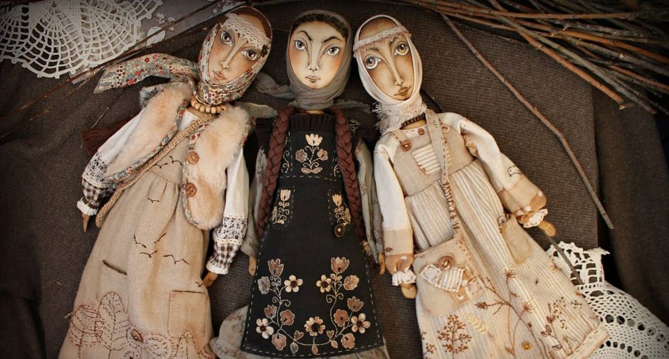 Авторские куклы в русском стиле