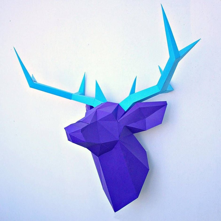 Олень оригами объемный
