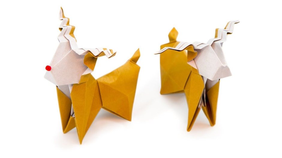 Поделка из оригами олень