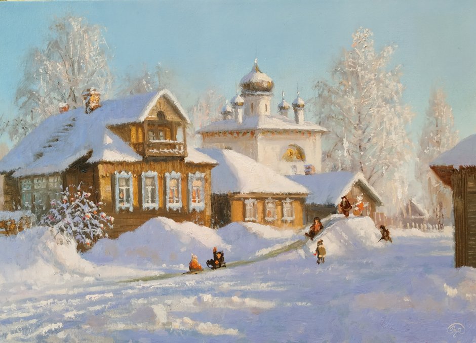 Владимир Жданов картины зима