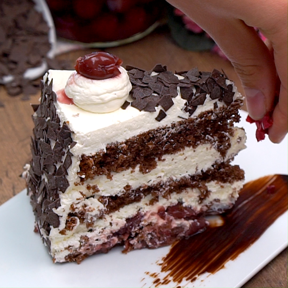 Торт "чёрный лес" (Black Forest Cake)