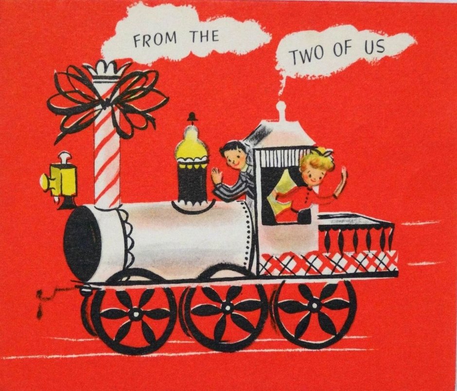 Винтажные открытки с поездами