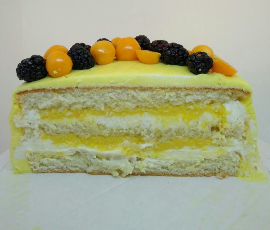 Торт с апельсиновым курдом