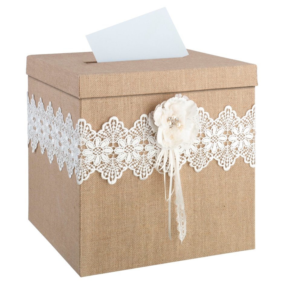 Круглая коробка для денег на свадьбу