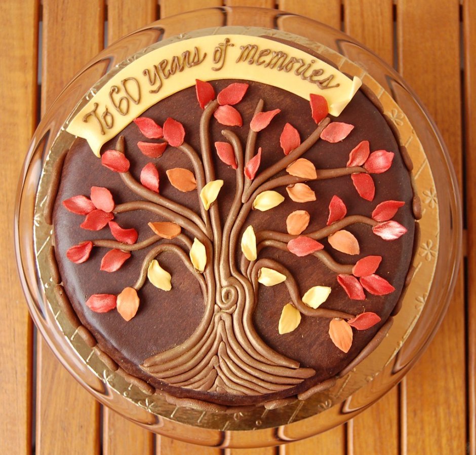 Торт с рисунком дерева
