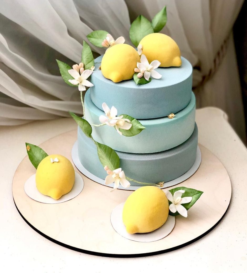Декор тортиков лимонного цвета