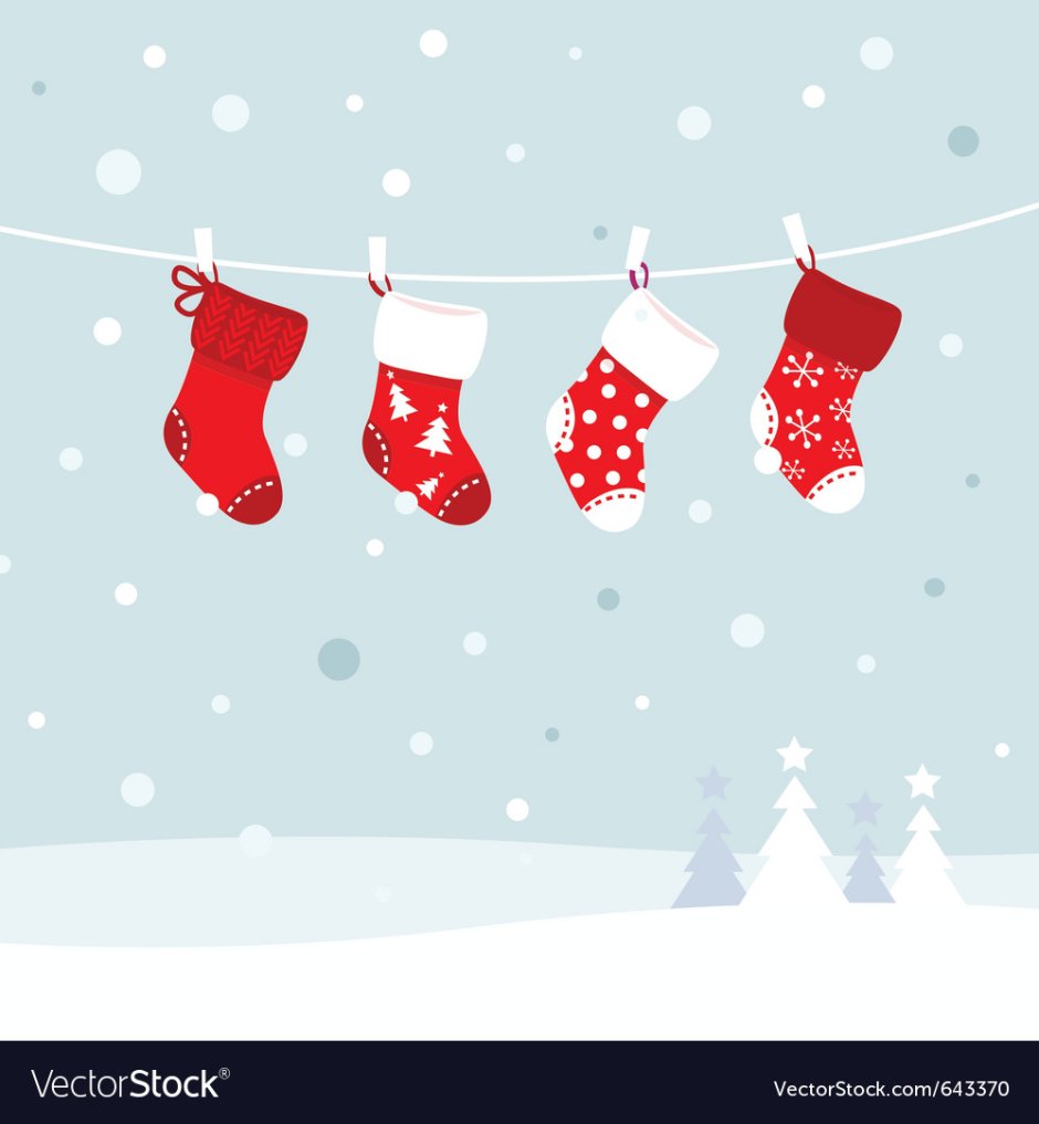 Картинки Рождественские носки с именем Юлия