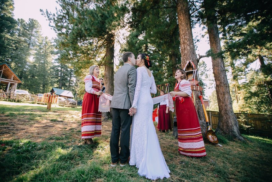 Свадебная церемония в русском стиле