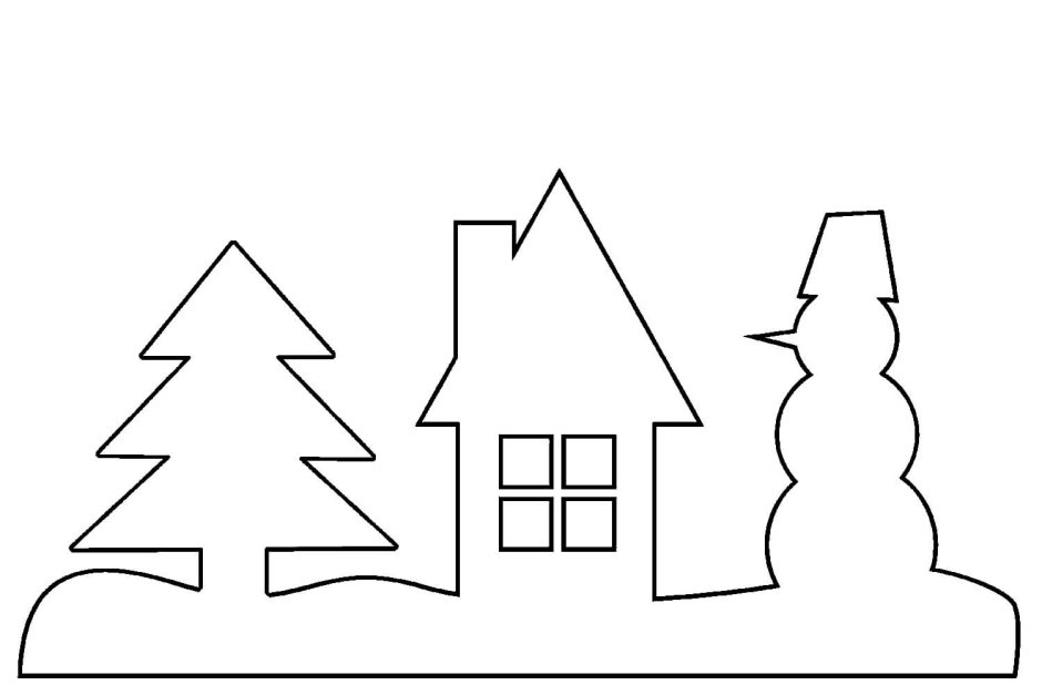 Схема картонного домика для детей