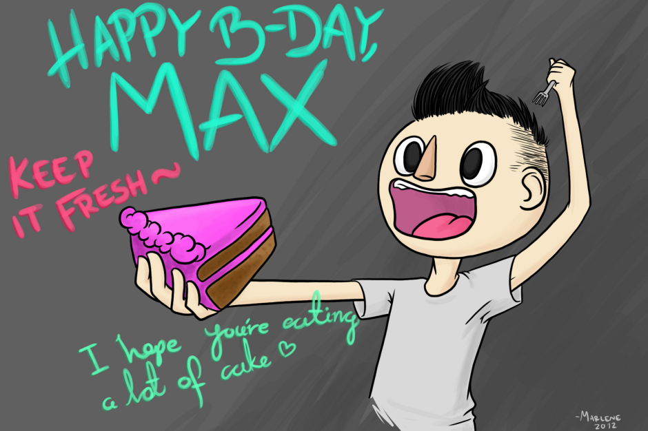 Открытки Happy Birthday Макс