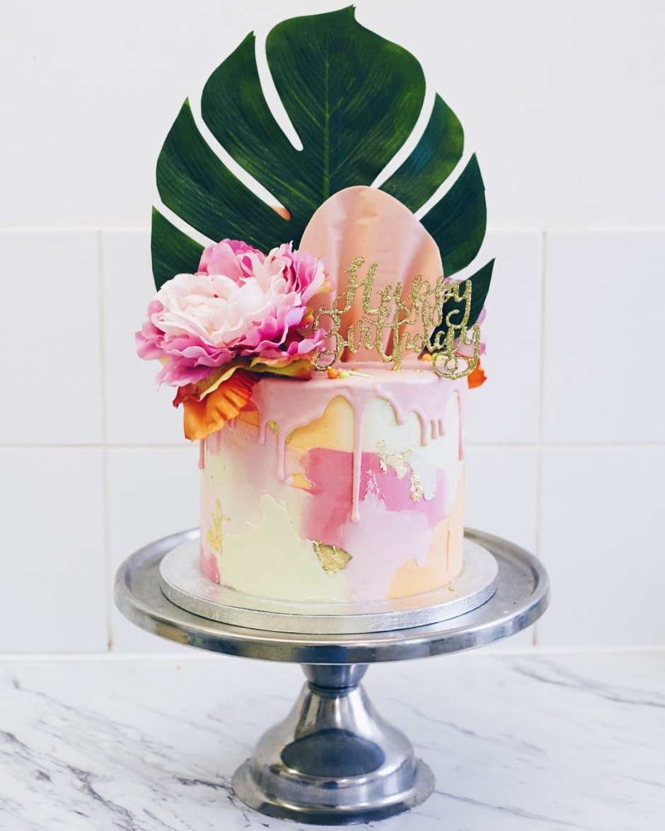 Торт с Фламинго тропический