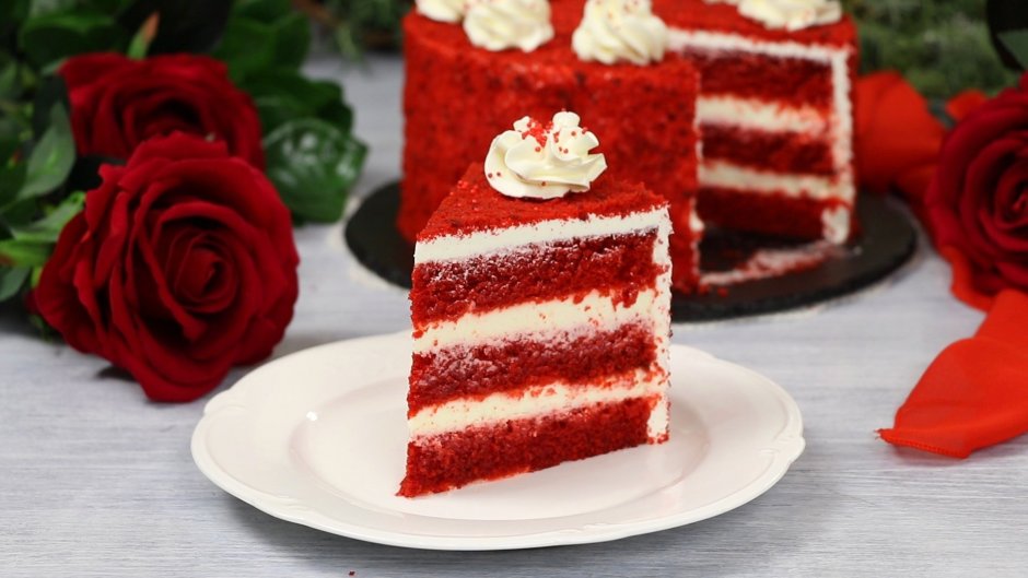 Торт красный бархат прямоугольный