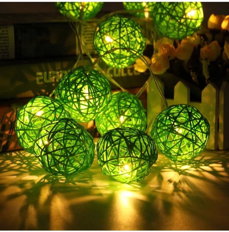 Гирлянда светодиодная (шар зеленый,4м) 25 led