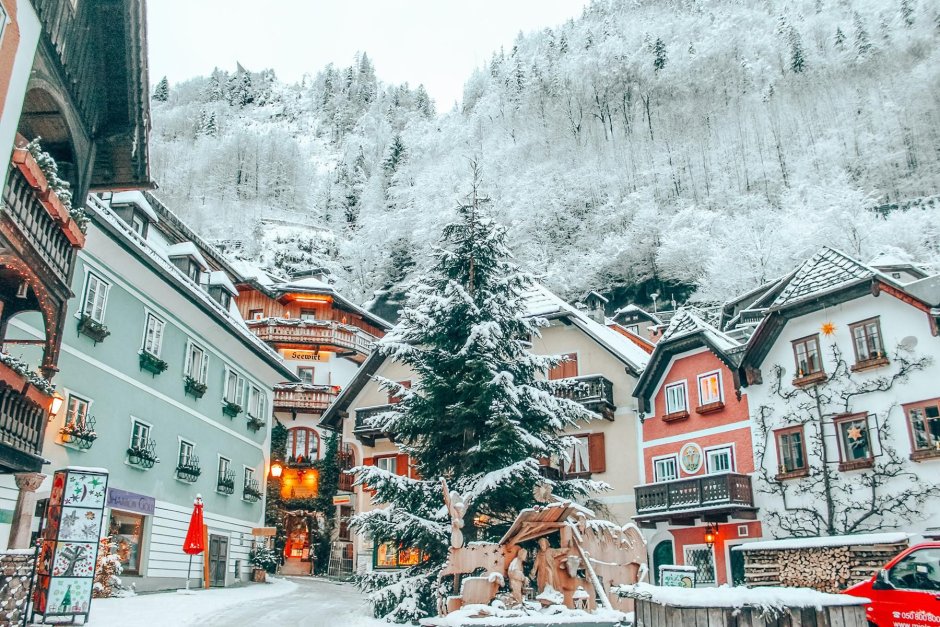 Австрийская деревня - Хальштатт зимой