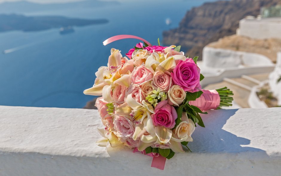Букет цветов красивый свадебный