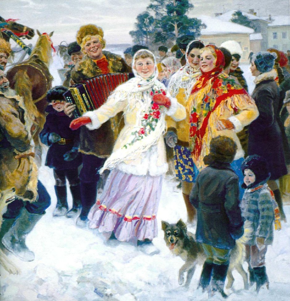 Масленица картины русских художников