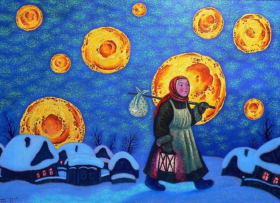 Картина "масленичные гуляния 1881 года " Рябушкина Андрея