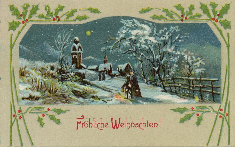 Открытки с Немецким Католическим рождеством с поздравлениями на немецком языке