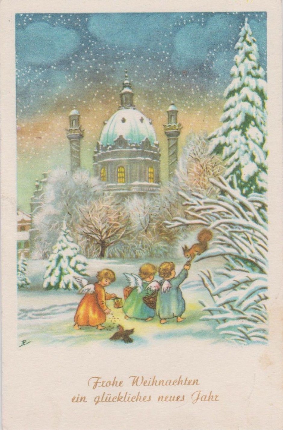Счастливого Рождества на немецком открытки