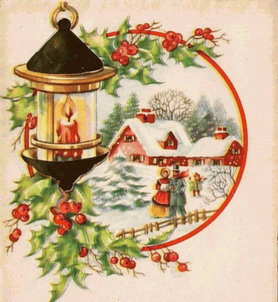 Европейские Рождественские открытки