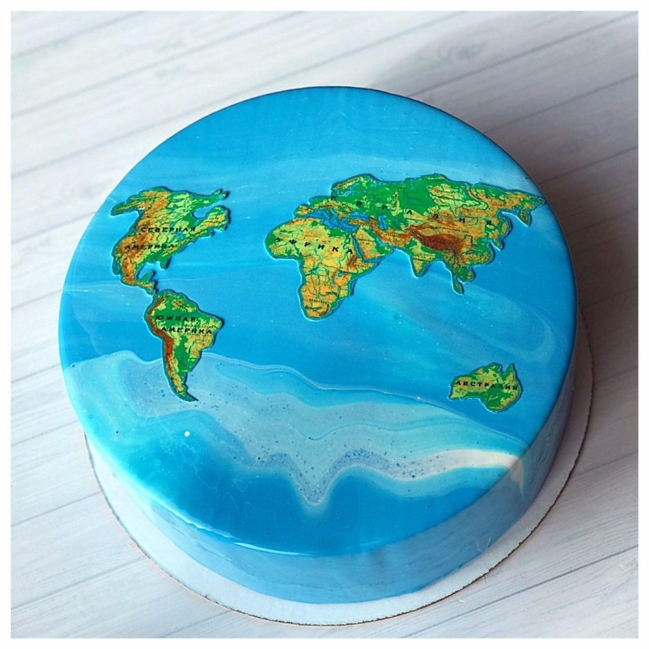 Тортик в виде земного шара