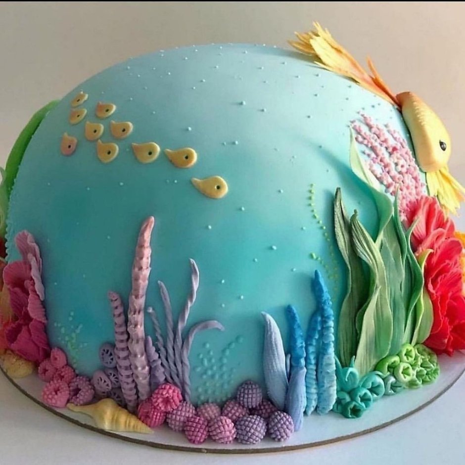 Необычный торт для девочки 6 лет подводное царство