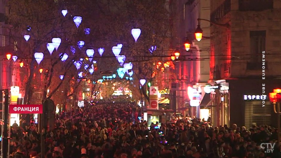 Фестиваль света в Лионе, Франция.