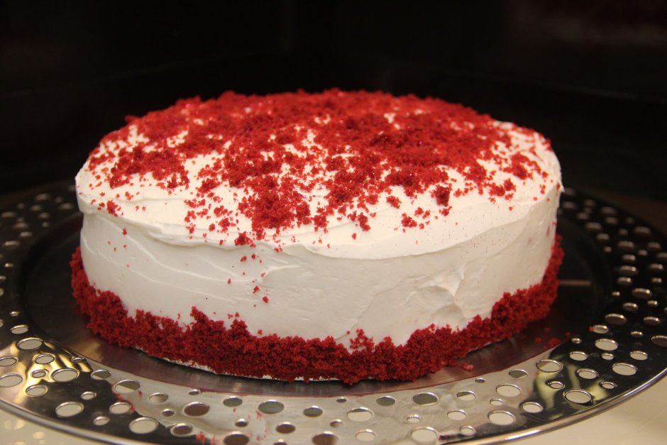 Торт красный бархат с кремом чиз