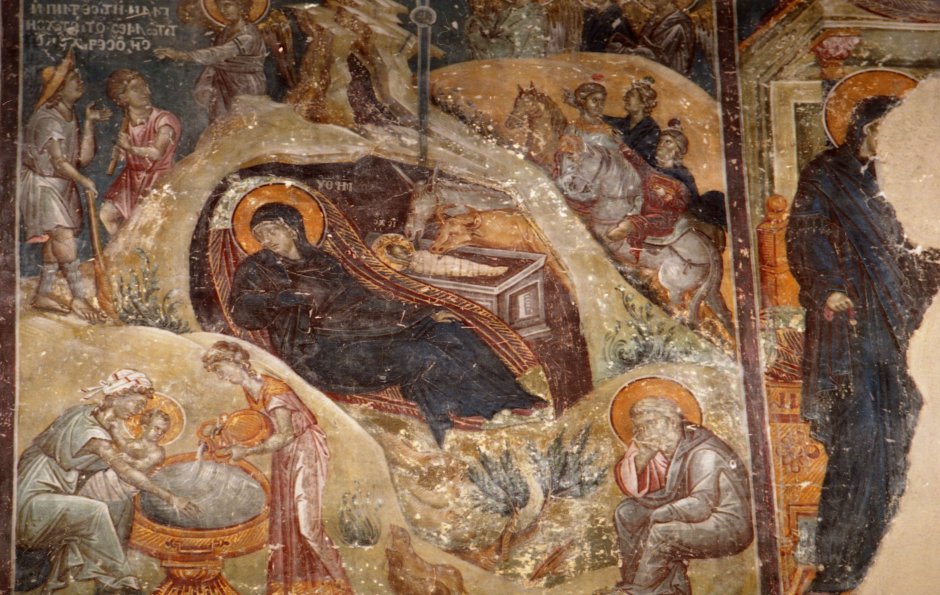 Рождество Богородицы Дечаны фреска