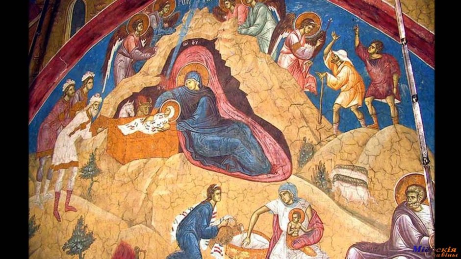 Рождество Христово фреска Дечаны