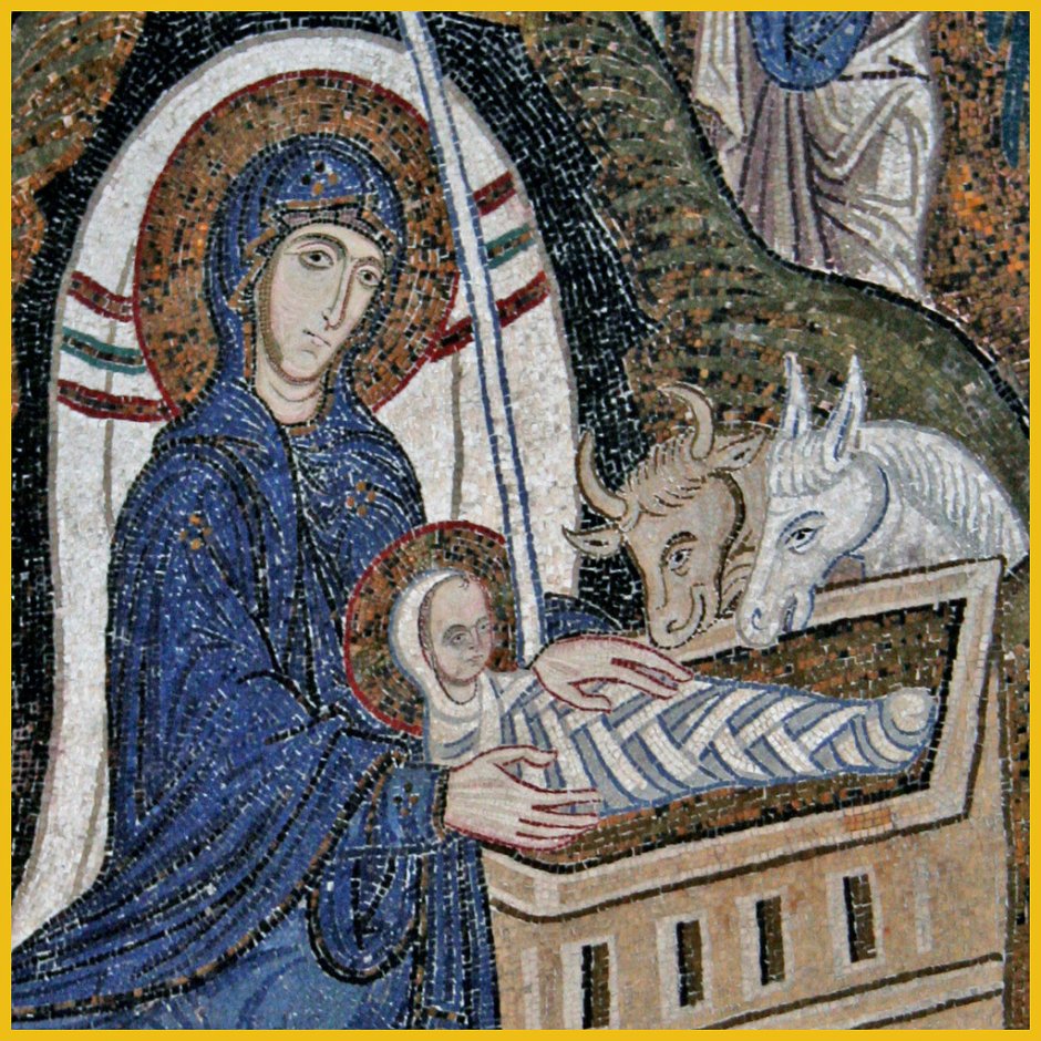 Рождество Христово Византийская мозаика