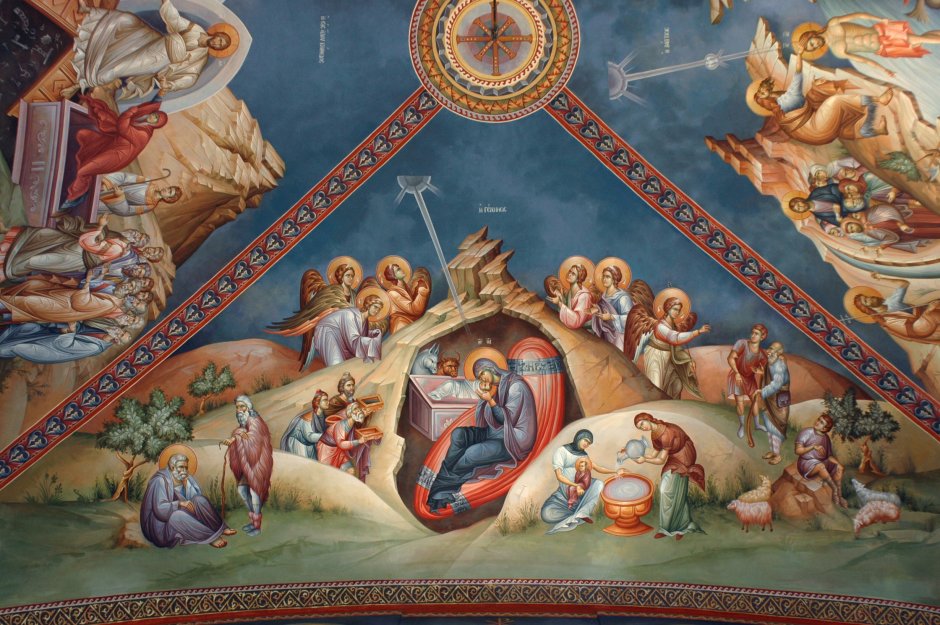 Рождество Христово икона фреска