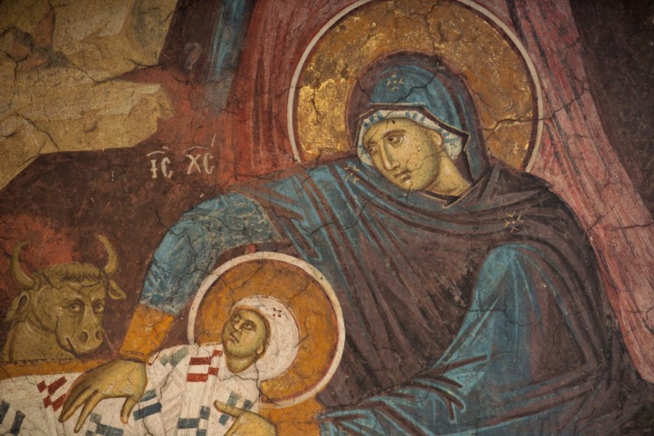 Рождество Богородицы Дечаны фреска