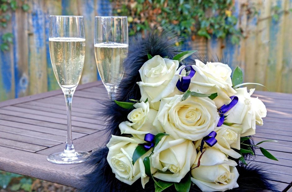 Bohemia Crystal набор бокалов для шампанского Виктория свадебный 180 мл 2 шт k0105