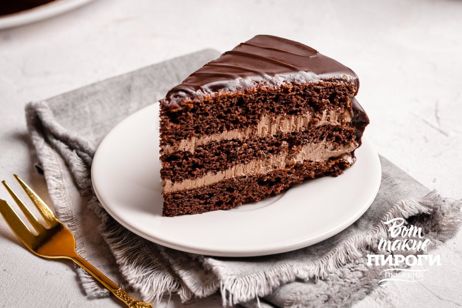 Торт шоколадный трюфель разрез
