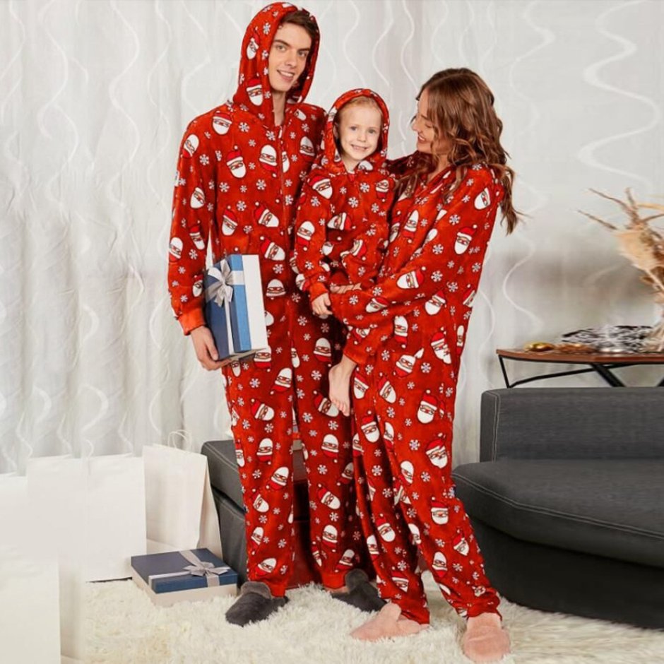 Пижама для всей семьи в одном стиле