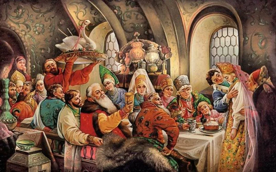 Княжеский пир в древней Руси
