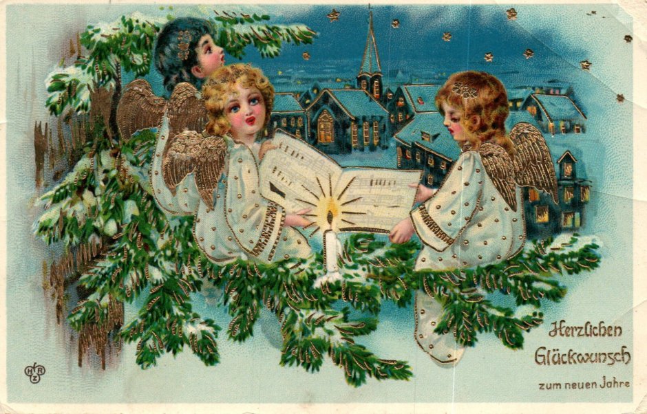 Старинные открытки с новым годом