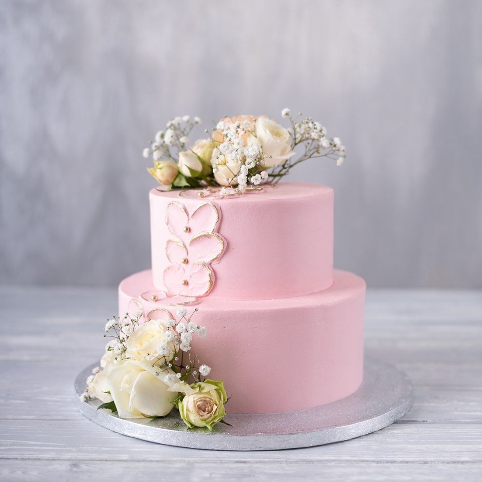 Свадебный торт одноярусный