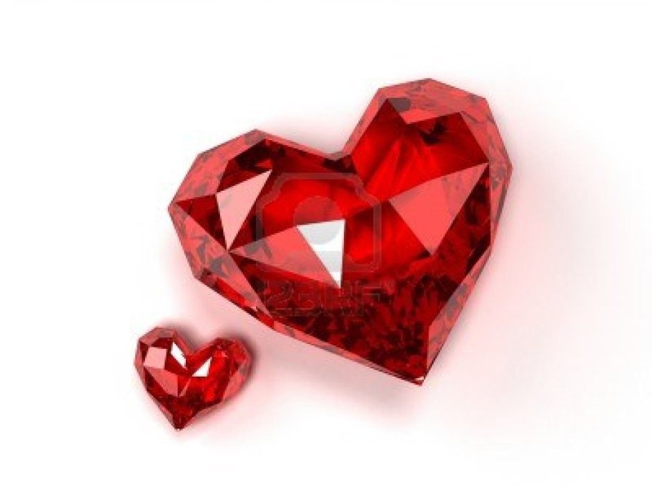 Красное сердце бриллиант