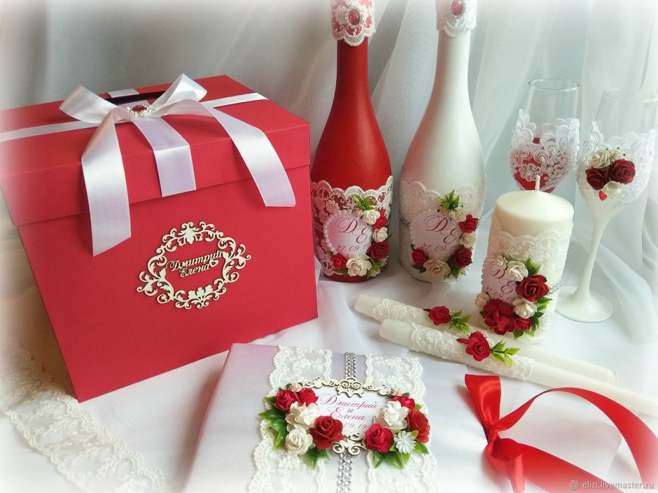 Свадебный набор в Красном цвете