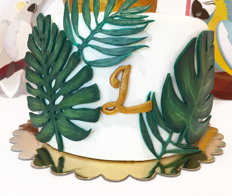 Торт с пальмовыми листьями