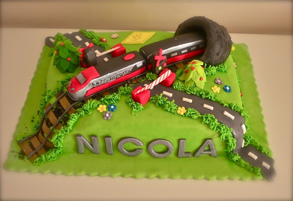 Торт с поездом для мальчика 5 лет