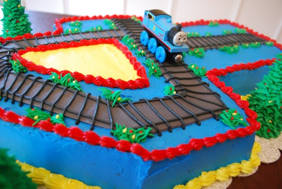 Торт с поездом для мальчика 4 года